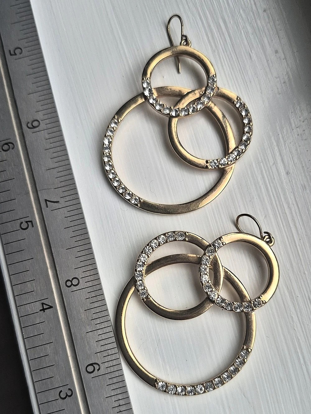 Vintage Crystal Hoop Earrings